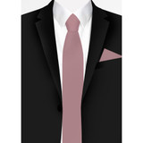 Solid Slim Tie - Dusty Rose