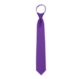 Men's Pre-Tied Zipper Solid Color Necktie - Purple