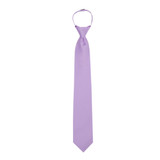 Men's Pre-Tied Zipper Solid Color Necktie - Lavender