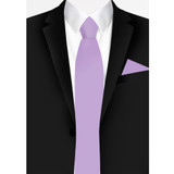 Men's Pre-Tied Zipper Solid Color Necktie - Lavender