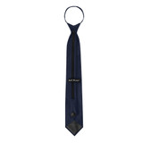 Men's Pre-Tied Zipper Solid Color Necktie - Navy Blue