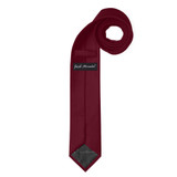 Men's Burgundy Skinny Solid Color Necktie