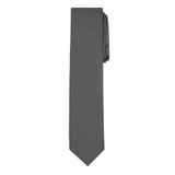 Men's Charcoal Skinny Solid Color Necktie