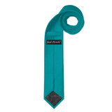 Men's Teal Green Skinny Solid Color Necktie