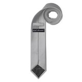 Boy's Platinum Silver Prep Solid Color Necktie