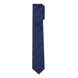 Kid's Tonal Stripe Tie - Navy