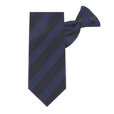 Kid's Tonal Stripe 14 inch Clip-On Tie - Navy