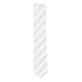 Kid's Tonal Stripe Tie - White