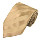 Solid Tonal Stripe Tie - Tan