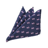 Men's Pink Ribbon Breast Cancer Awareness Pattern Pocket Square  Hanky