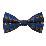 Hanukkah Star of David Clip-On Bow Tie