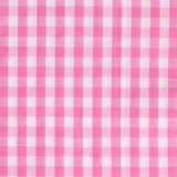 Men's Gingham Checkered Pattern Pre-Tied Clip-On Bow Tie - Pink
