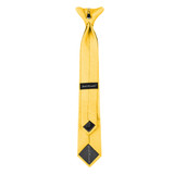 Kid's Mini Squares 14 inch Clip-On Tie - Canary Yellow