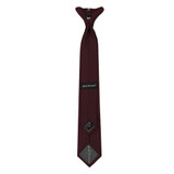 Kid's Mini Squares 14 inch Clip-On Tie - Burgundy