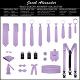 Young Boys' Pre-Tied Banded Adjustable Solid Color Bow Tie - Lavender