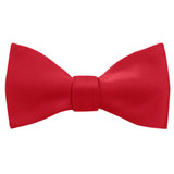 Men's Self Tie Freestyle Solid Color Bowtie - Red