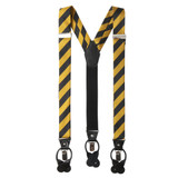 Striped Suspenders - Gold Black