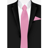 Men's Pocket Square Solid Color Handkerchief - Carnation