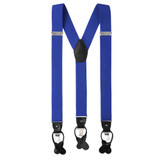 Solid Elastic Suspenders - Royal