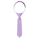 Baby's 8 inch Solid Hook and Loop Band Tie - Lavender
