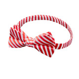 Banded Candy Cane Stripe Bow Tie