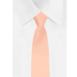 Young Boys' Solid Color 11 inch Zipper Neck Tie - Peach