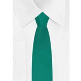 Boy's 14" Ready Made Solid Color Pre-Tied Zipper Neck Tie - Kelly