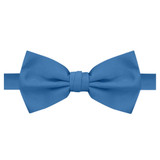 Banded Solid Bow Tie - Ocean