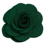 Double Knit Crepe Lapel Flower Pin - Forest