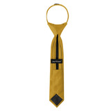 Kid's Solid 11 inch Zipper Tie - Gold