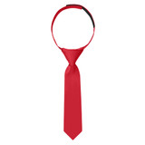 Baby's 8 inch Solid Hook and Loop Band Tie - Red