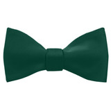 Men's Self Tie Freestyle Solid Color Bowtie - Forest Green