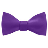 Solid Self-Tie Bow Tie - Purple