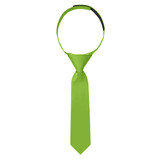 Baby's 8 inch Solid Hook and Loop Band Tie - Apple Green