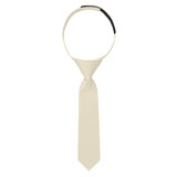 Baby's 8 inch Solid Hook and Loop Band Tie - Champagne