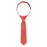 Baby's 8 inch Solid Hook and Loop Band Tie - Coral