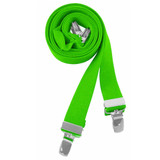 Children's Junior's Solid Suspenders - X-Back - 36 inches Long - 1.0 inch Straps - Clip-On - Lime Green