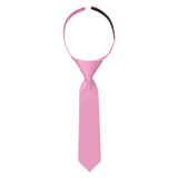 Baby's 8 inch Solid Hook and Loop Band Tie - Bridal Pink