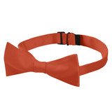 Men's Self Tie Freestyle Solid Color Bowtie - Rust