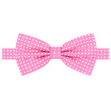 Banded Polka Dot Bow Tie - Pink