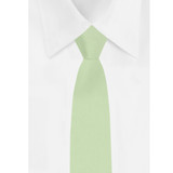 Young Boys' Solid Color 11 inch Pre-Tied Zipper Neck Tie - Honeydew