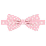 Banded Polka Dot Bow Tie - Light Pink