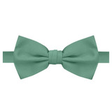 Banded Solid Bow Tie - Seafoam