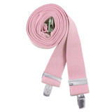 Men's Solid Suspenders - X-Back - 48 inches Long - 1.5 inch Straps - Pre-Tied Clip-On - Light Pink