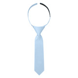 Infant's Toddler's 8" Pretied Ready Made Solid Color Hook and Loop Band Tie - Sky Blue