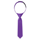Baby's 8 inch Solid Hook and Loop Band Tie - Purple