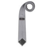 Polka Dot Slim Tie - Silver