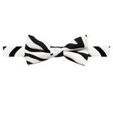 Kid's Zebra Banded Bow Tie