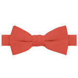 Kid's Solid Banded Bow Tie - Coral