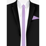 Men's Ultra Skinny 1.5" Solid Neck Tie - Lavender